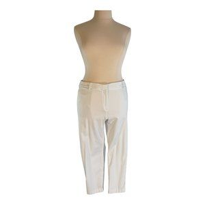 J Jill Wearever Refined Woven Trousers - Cropped White – Size 18 - EUC
